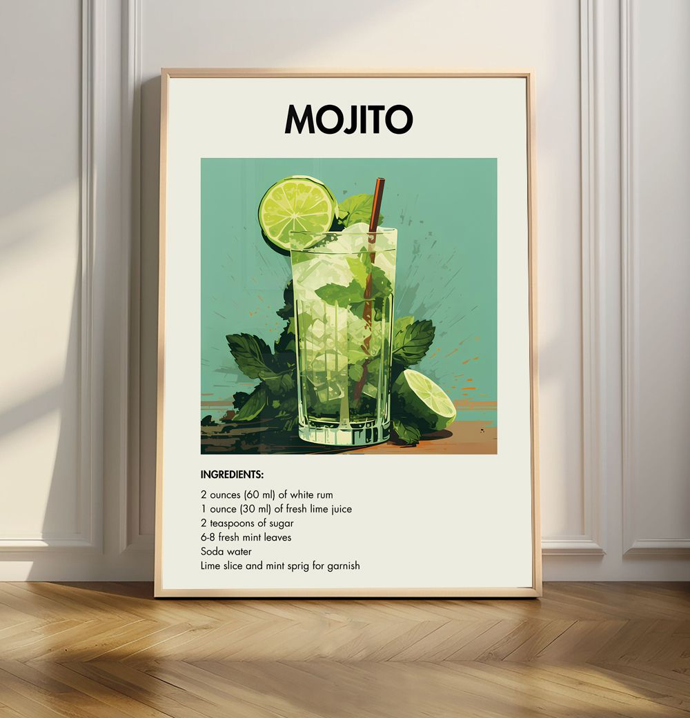 Mojito Recept Poster
