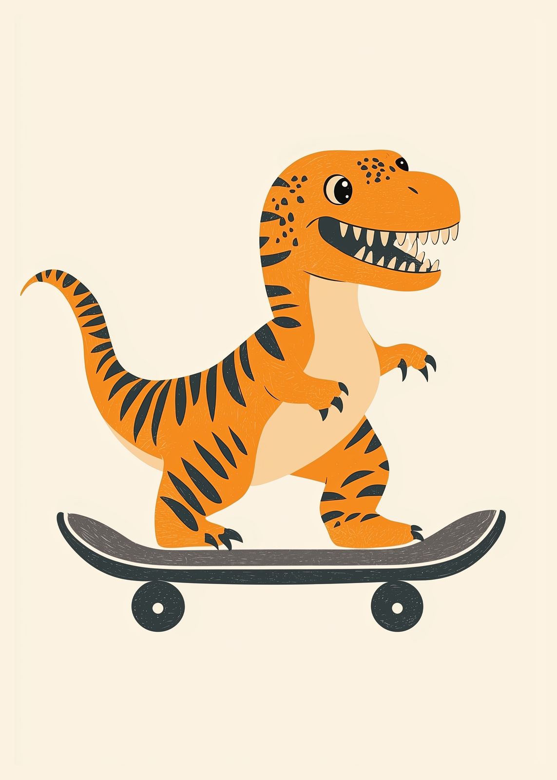 Poster - Dinosaur Skateboard