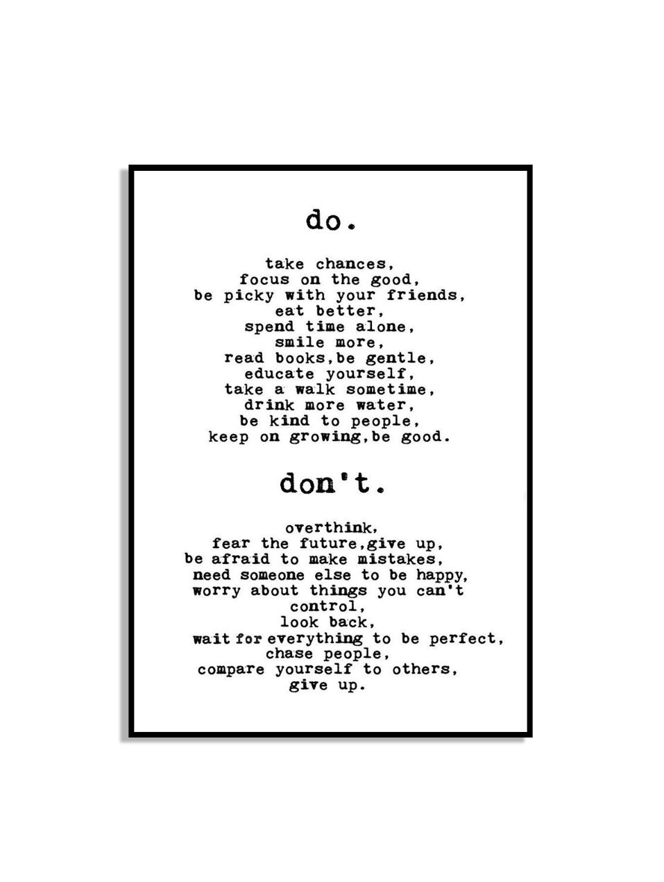 Inspirerende Do Don't Poster