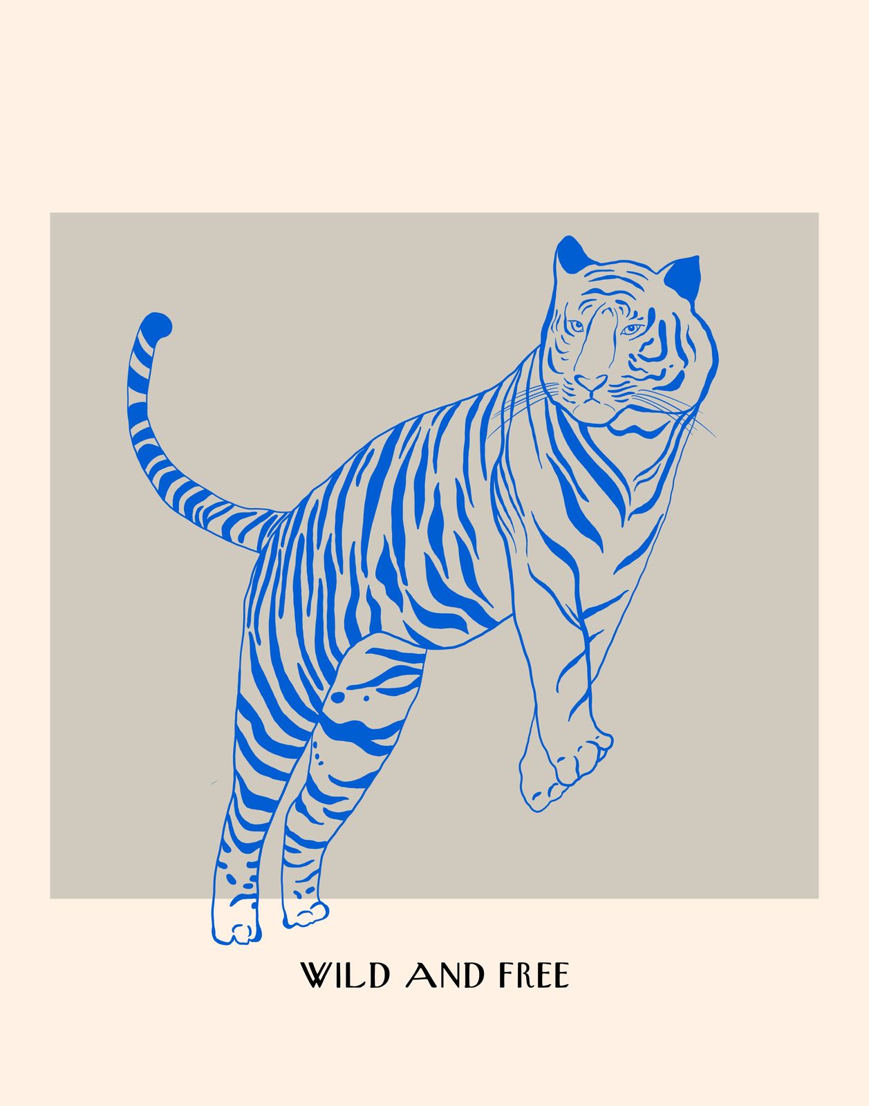 Poster - Wilde en Vrije Tijger