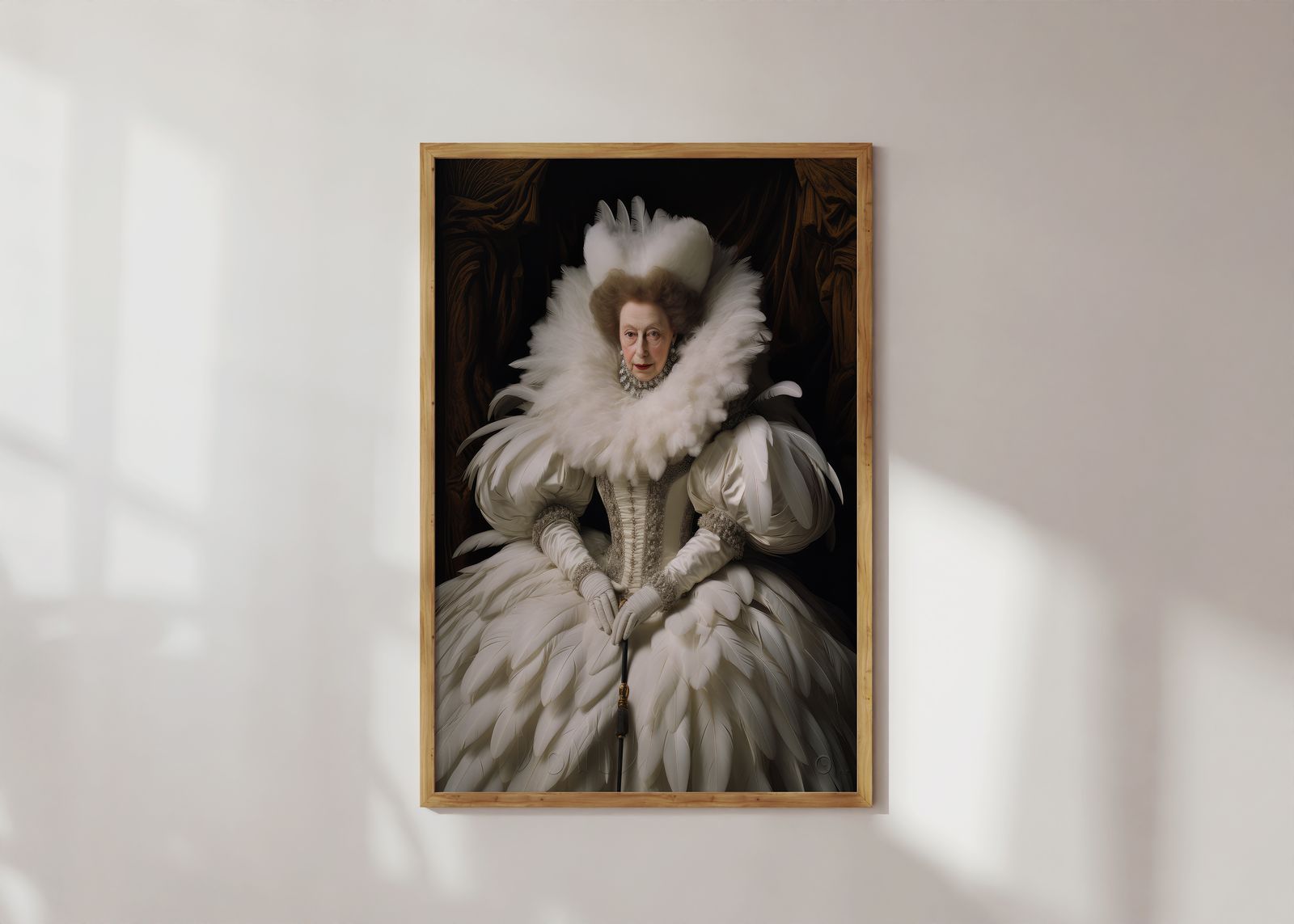 Poster - Portret in Witte Jurk