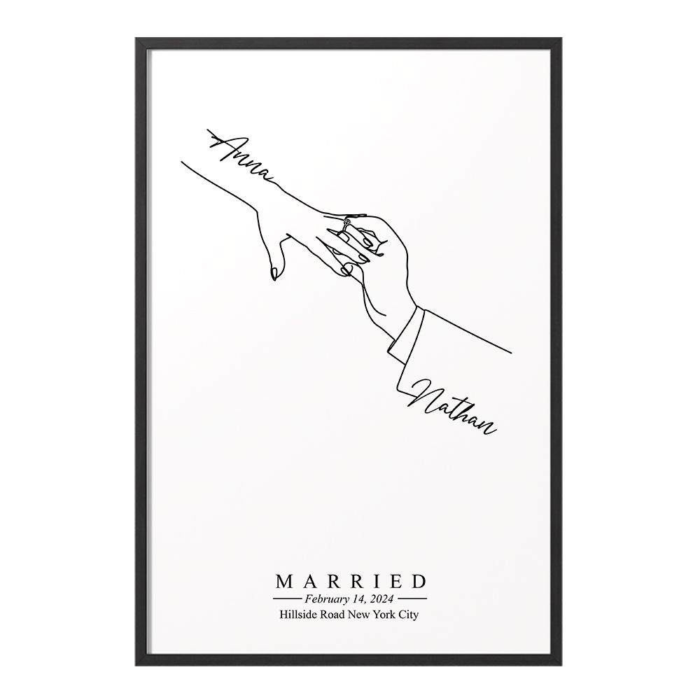 Gepersonaliseerde Poster - Elegante Lijntekening