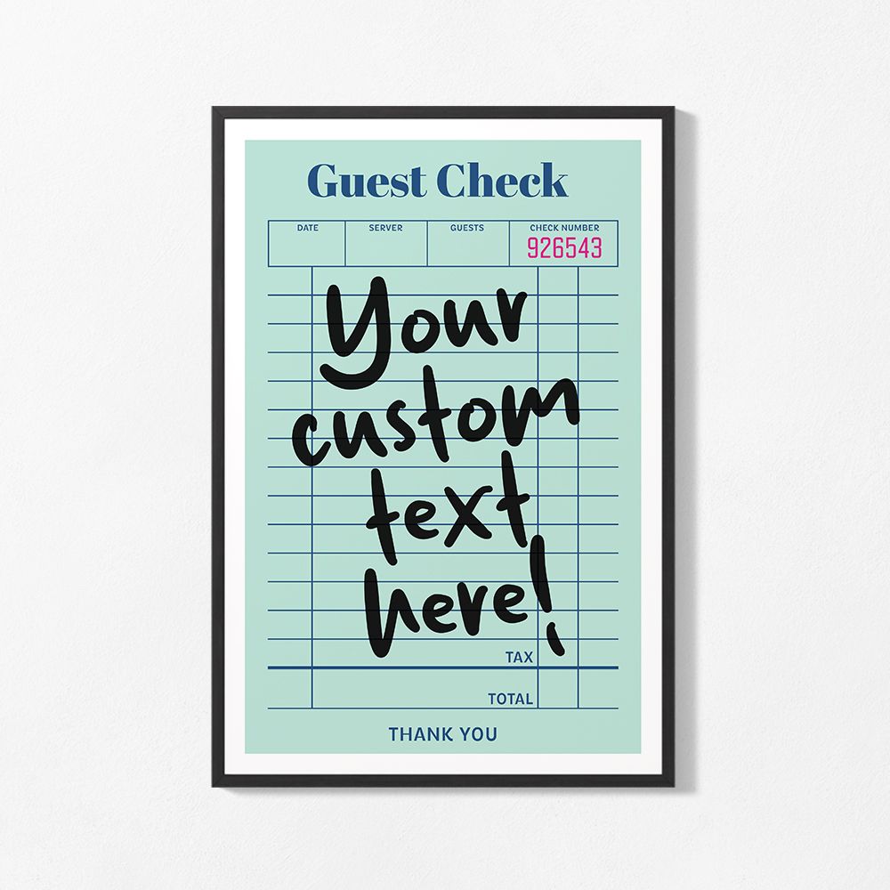 Gepersonaliseerde Poster - Gastenbon