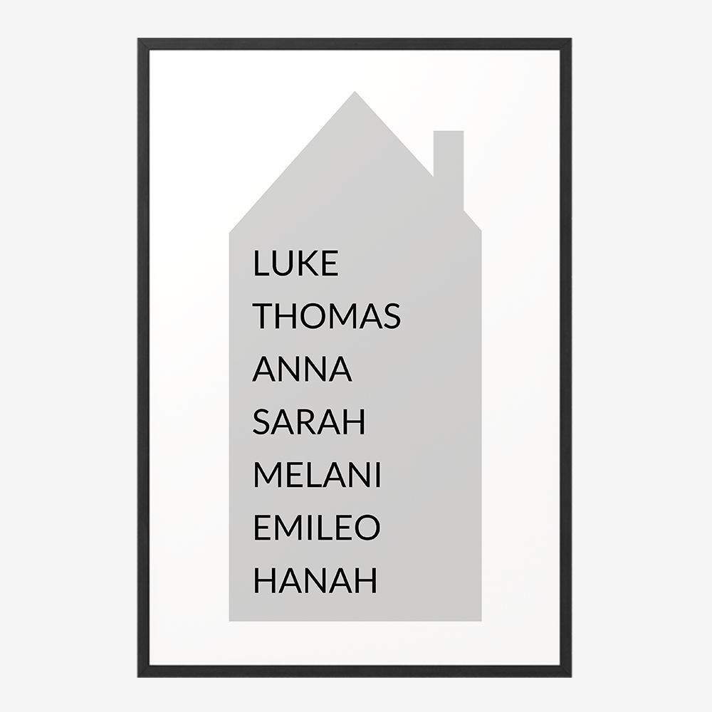 Gepersonaliseerde Poster - Huissilhouet