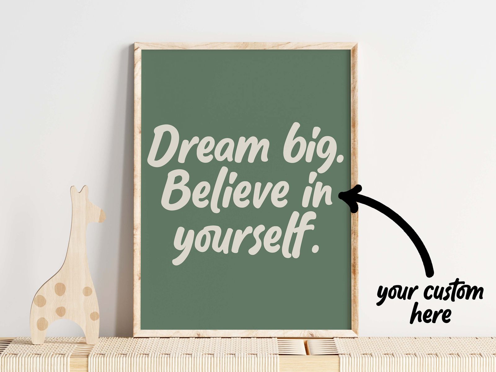 Gepersonaliseerde poster - Dream Big Believe