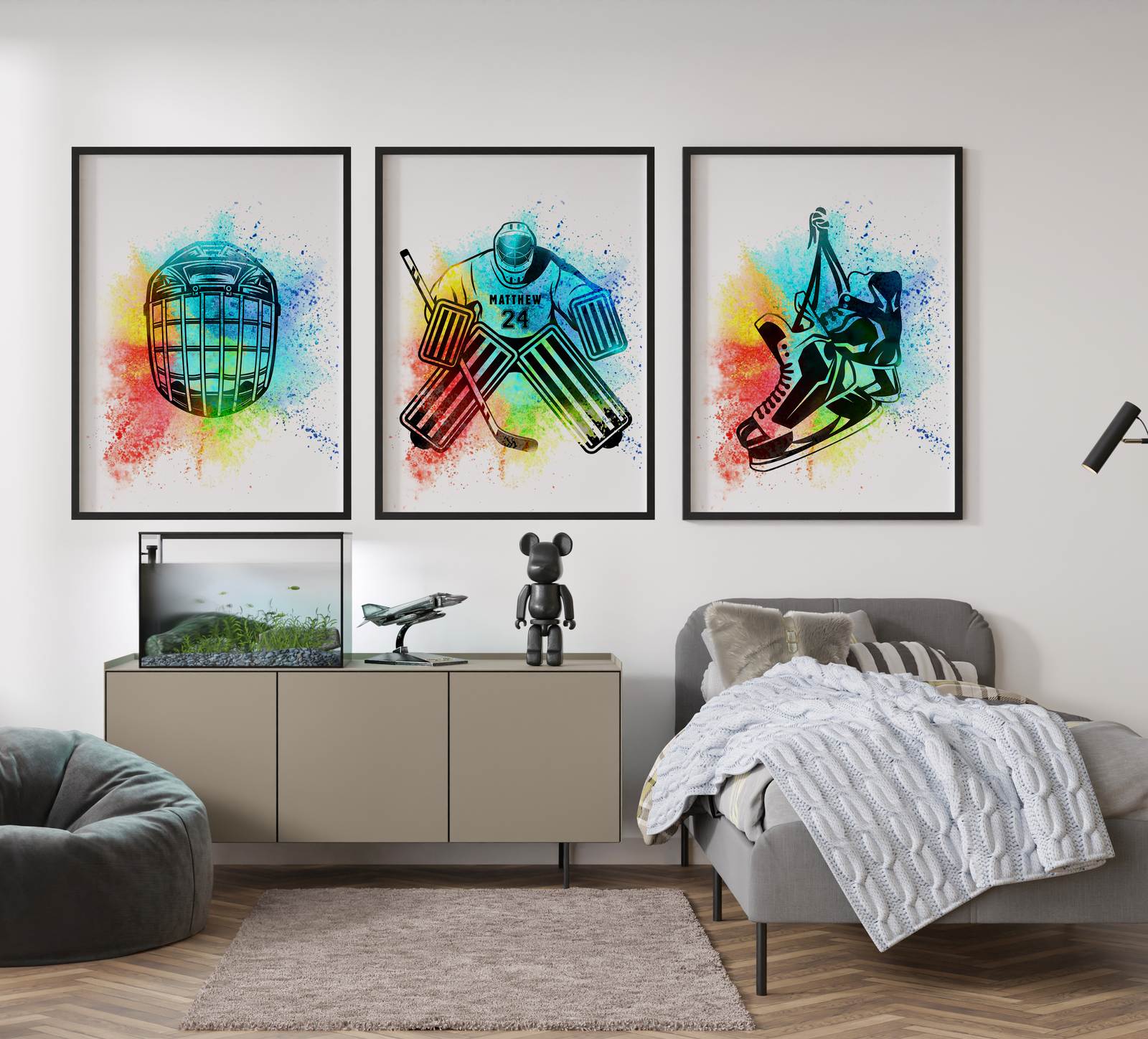 Gepersonaliseerde Poster - Hockey Collectie / Set van 3