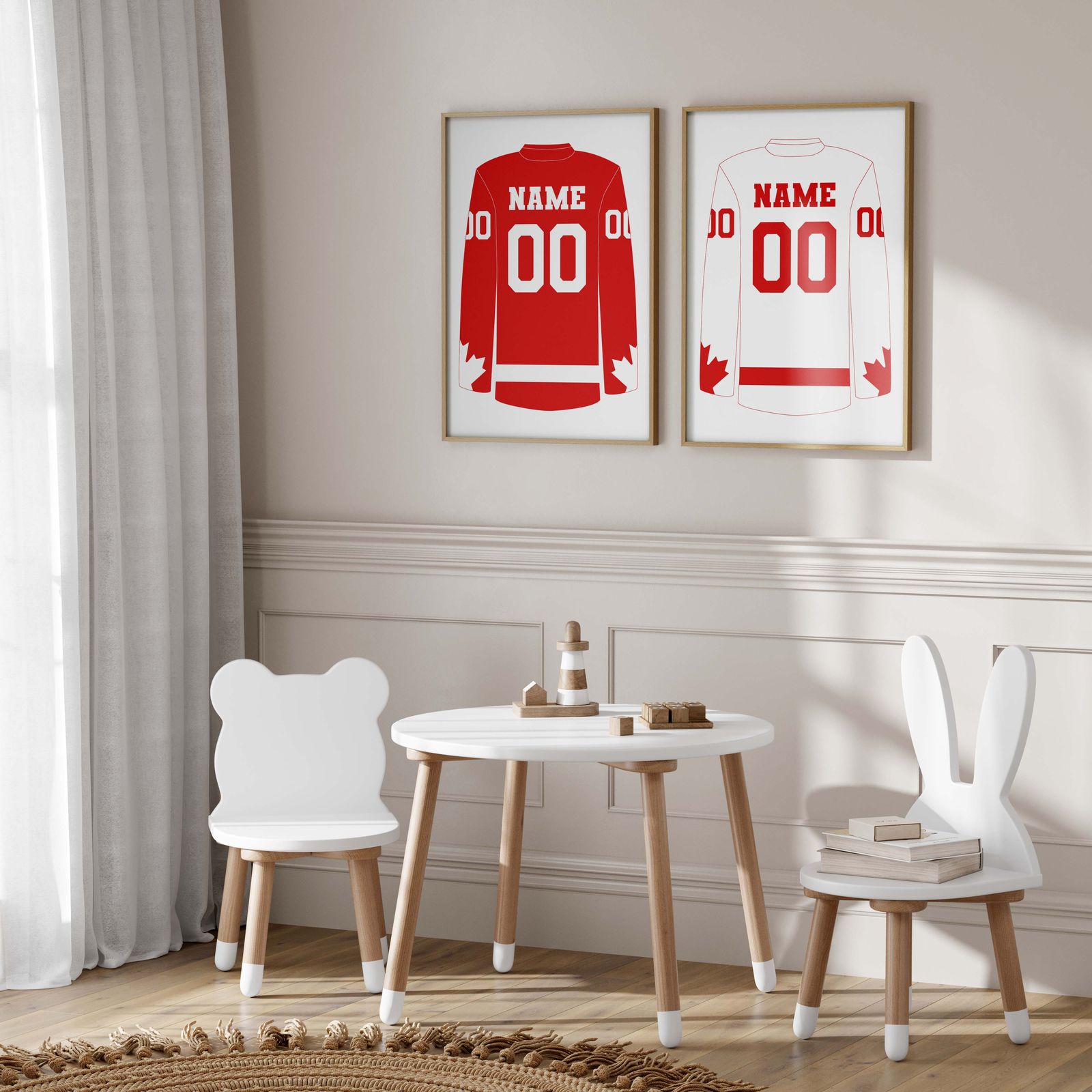 Gepersonaliseerde Poster - Hockey Jersey / Set van 2