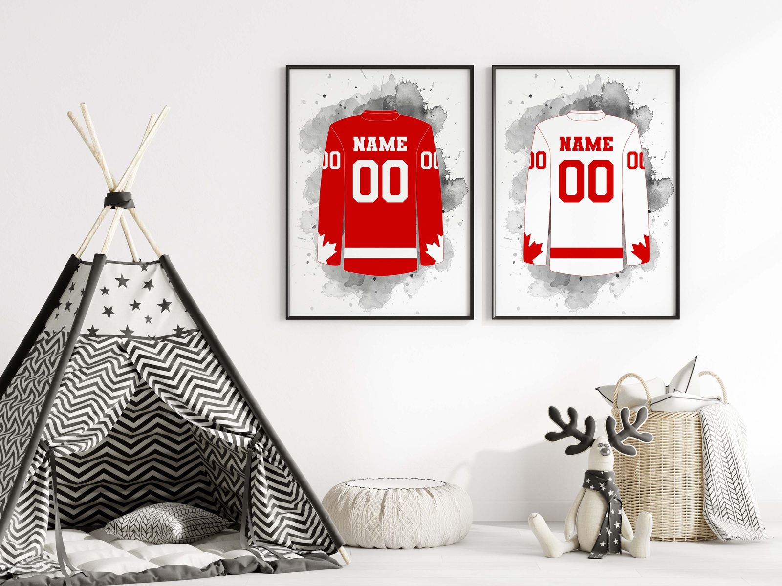 Gepersonaliseerde Poster - Sportshirt Set van 2