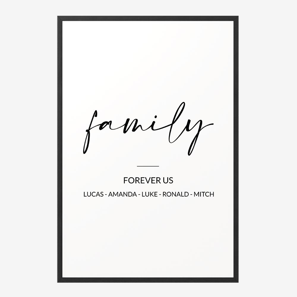 Persoonlijke poster - Familie voor altijd