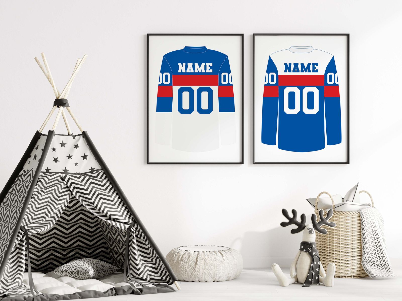 Gepersonaliseerde poster - Hockeyshirt / Set van 2