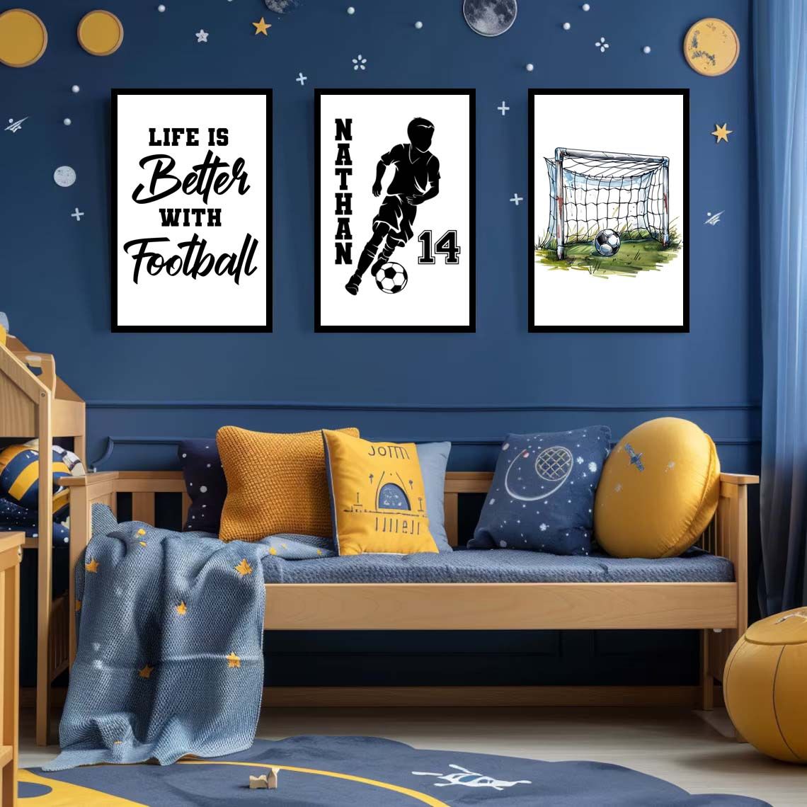 Gepersonaliseerde poster - Voetbalserie / Set van 3
