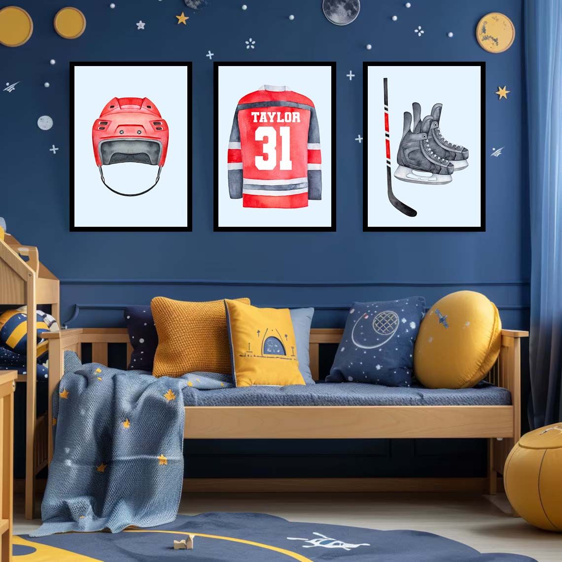 Gepersonaliseerde Poster - Hockeyuitrusting