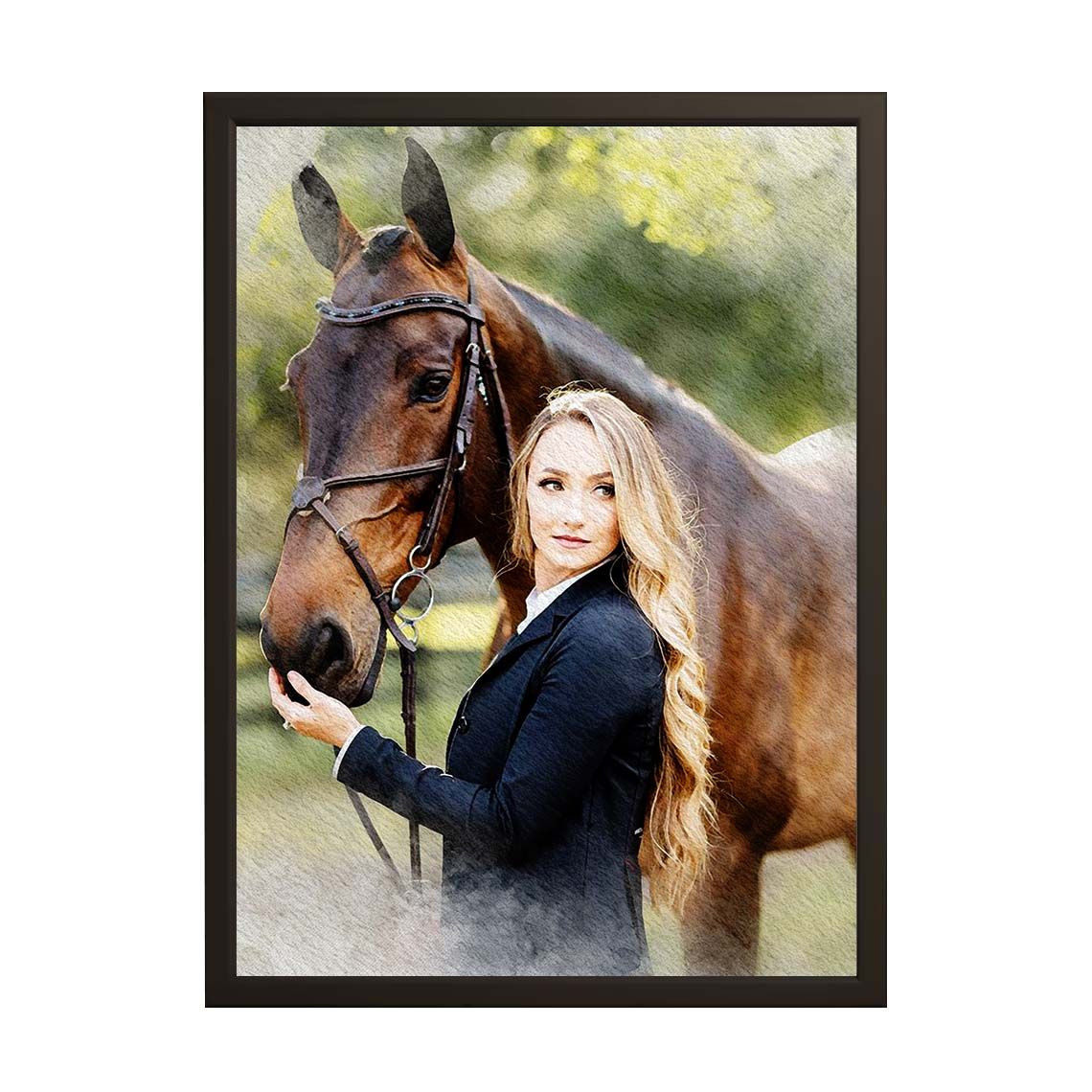 Gepersonaliseerde Poster - Vrouw en Paard
