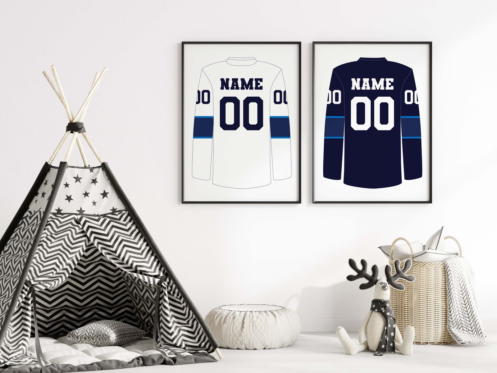 Gepersonaliseerde poster - Sportjersey / Set van 2