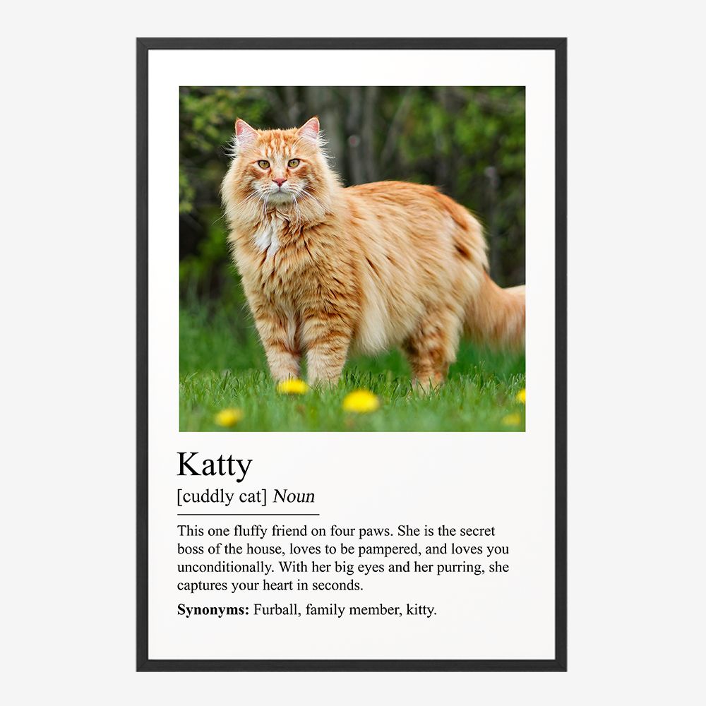 Gepersonaliseerde Poster - Knuffelige Kat Katty