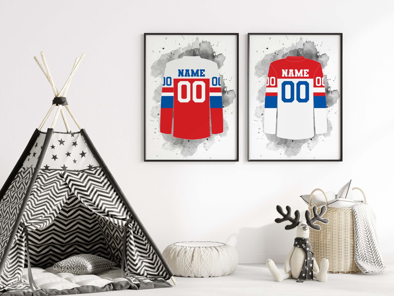 Gepersonaliseerde Poster - Hockeyshirt / Set van 2