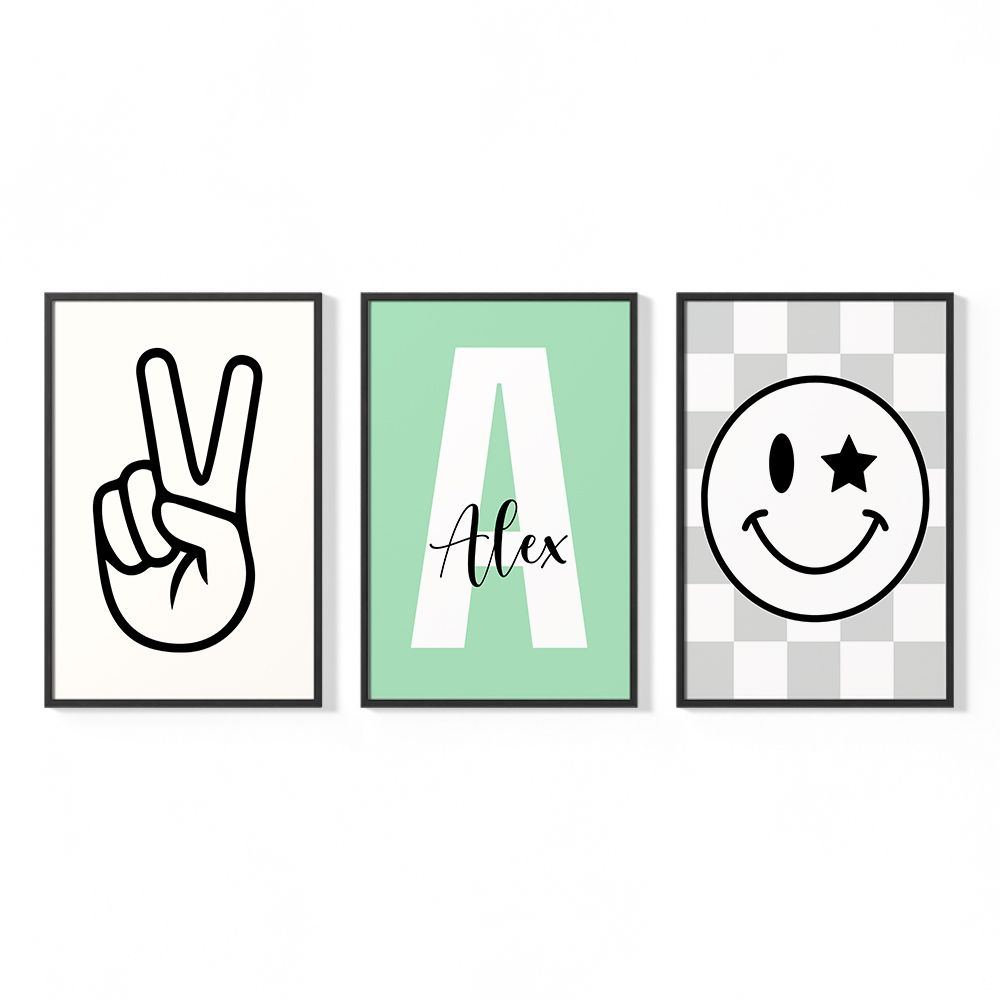 Gepersonaliseerde poster - Moderne symbolen / Set van 3
