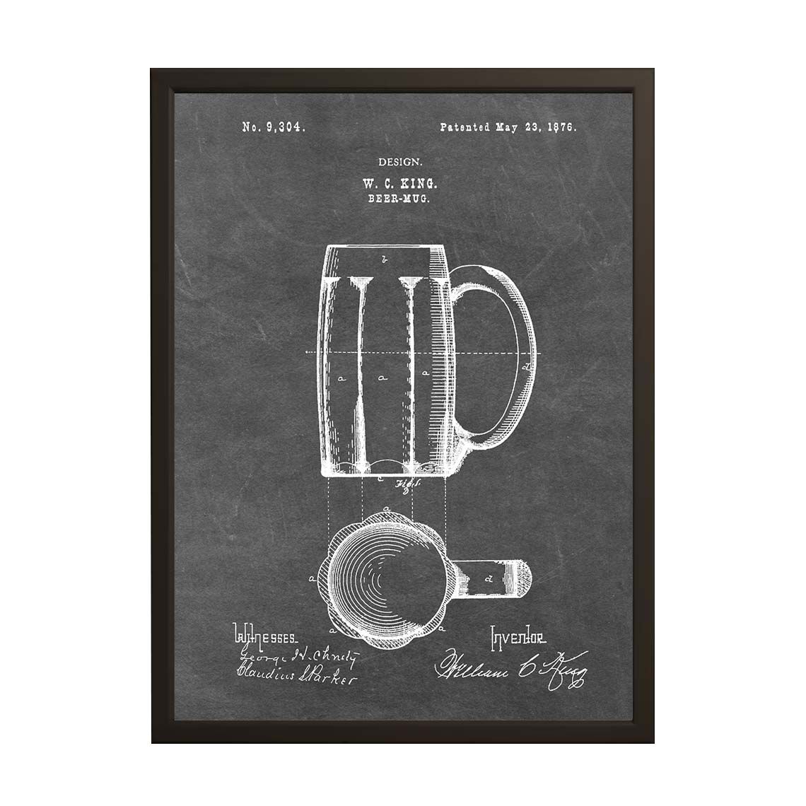 Octrooitekening Poster - Biermok Ontwerp
