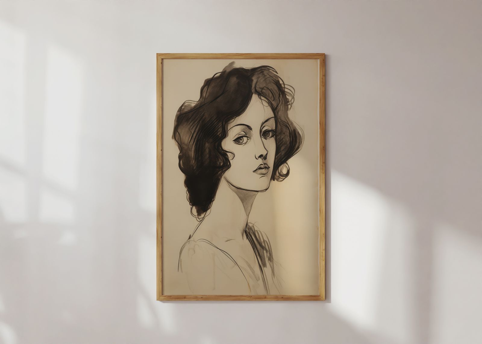 Poster - Dame Schets