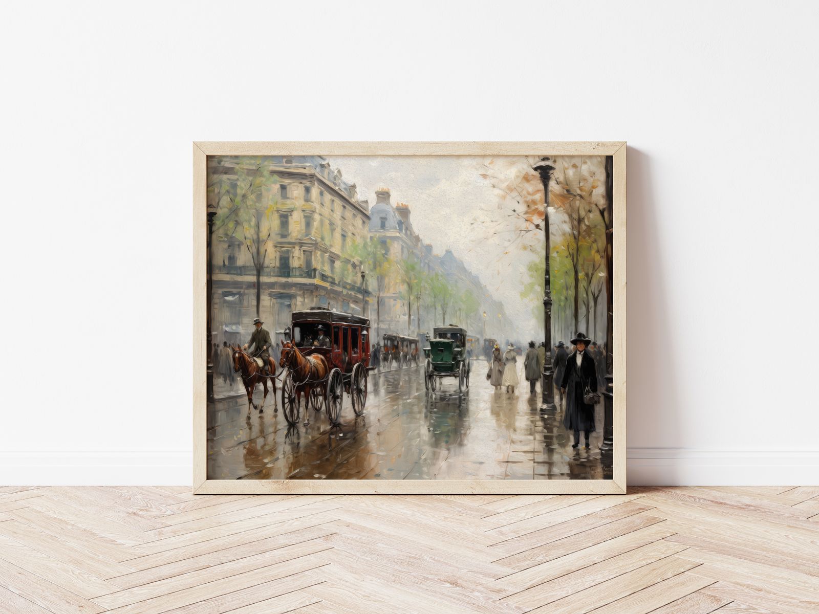 Poster - Parijse Straatscène