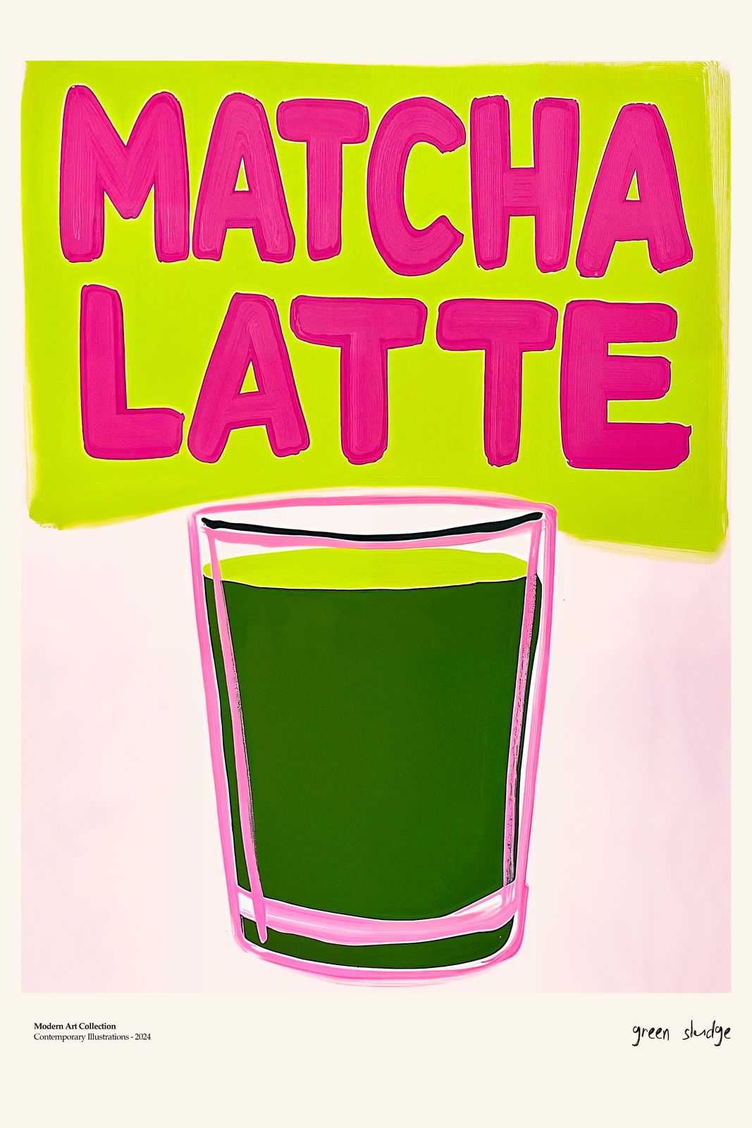 Poster - Matcha Latte Kunst
