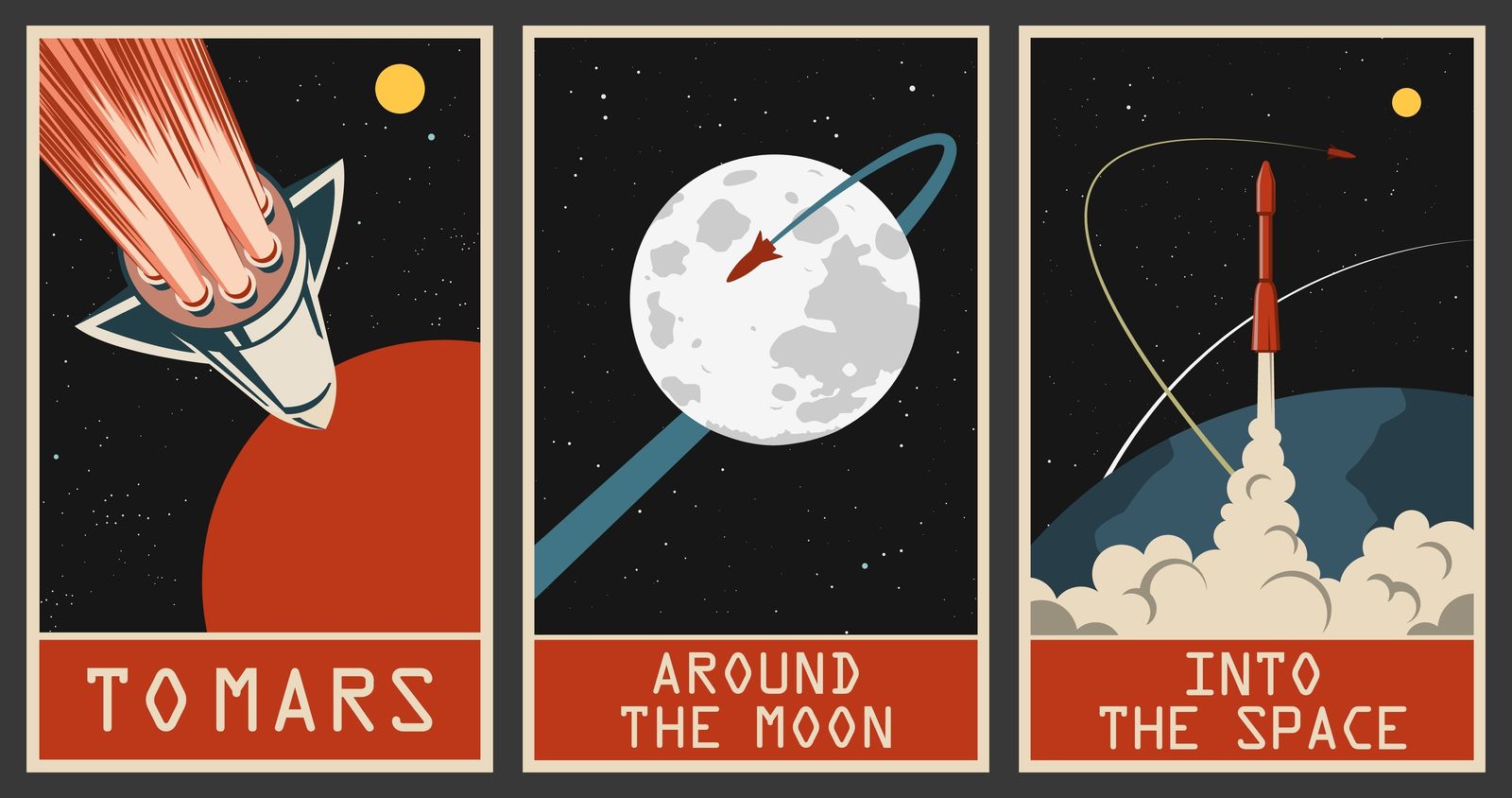 Poster - Ruimteverkenning Set van 3