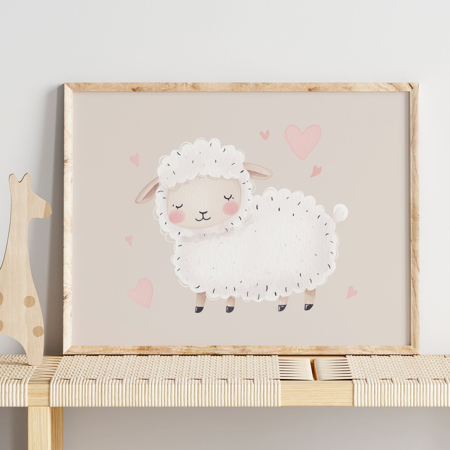 Poster - Schattig Lam Ontwerp