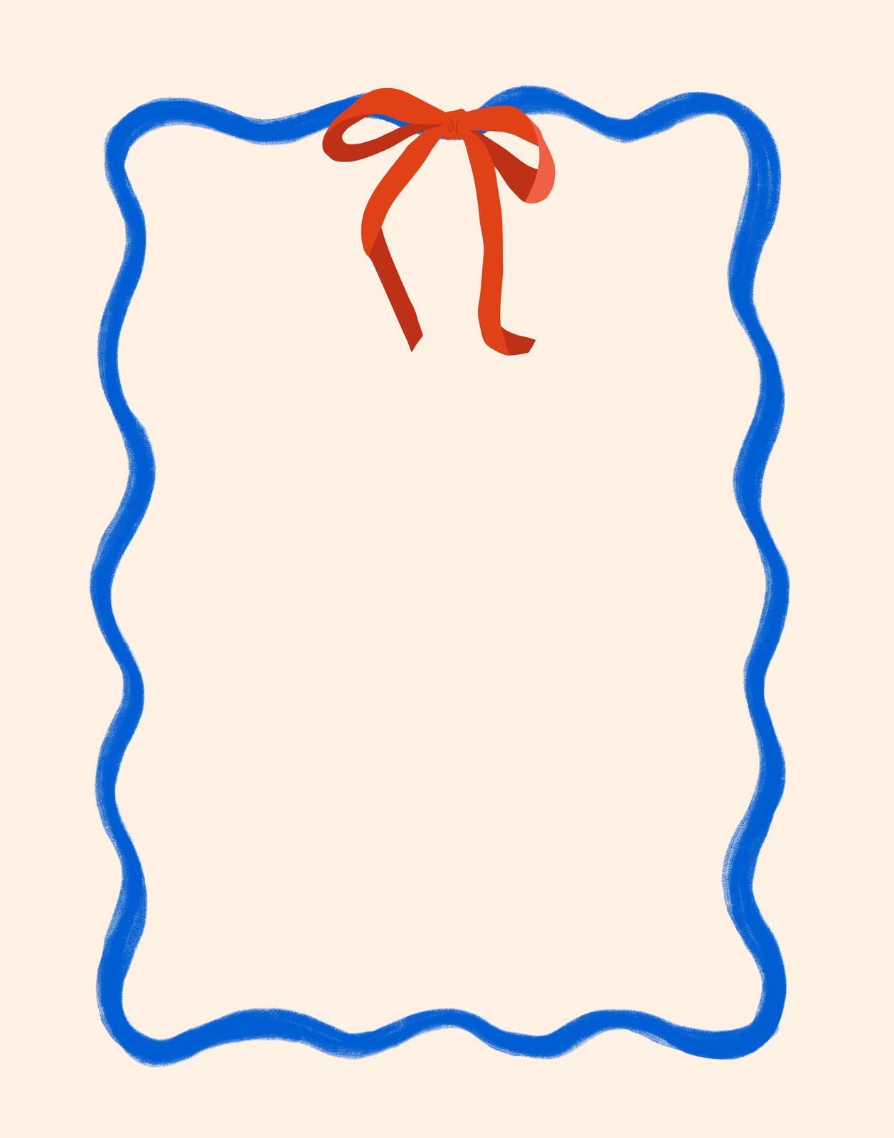 Poster - Blauw en Rood Lint
