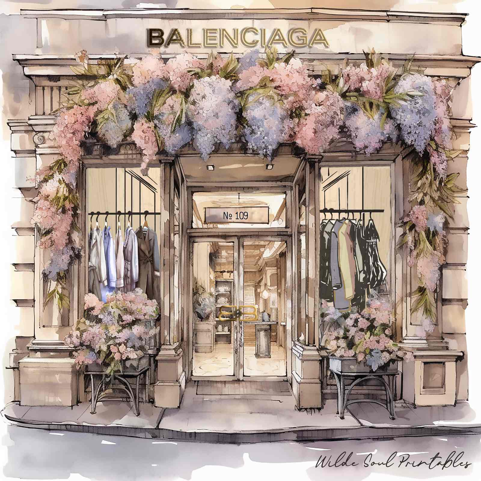 Balenciaga Modewinkel Poster