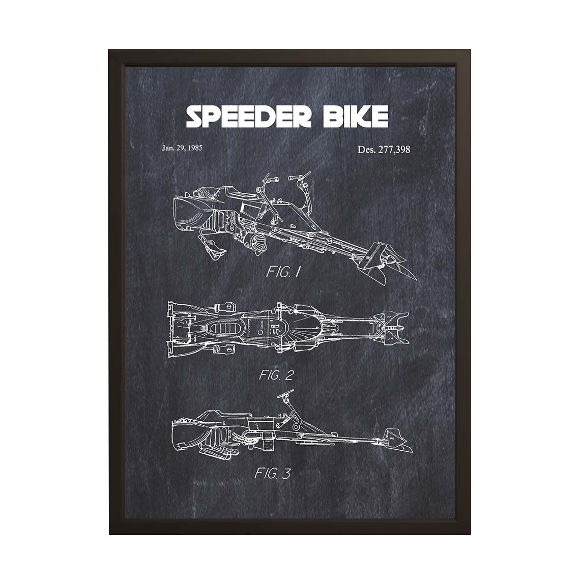 Octrooitekening Poster - Speeder Bike