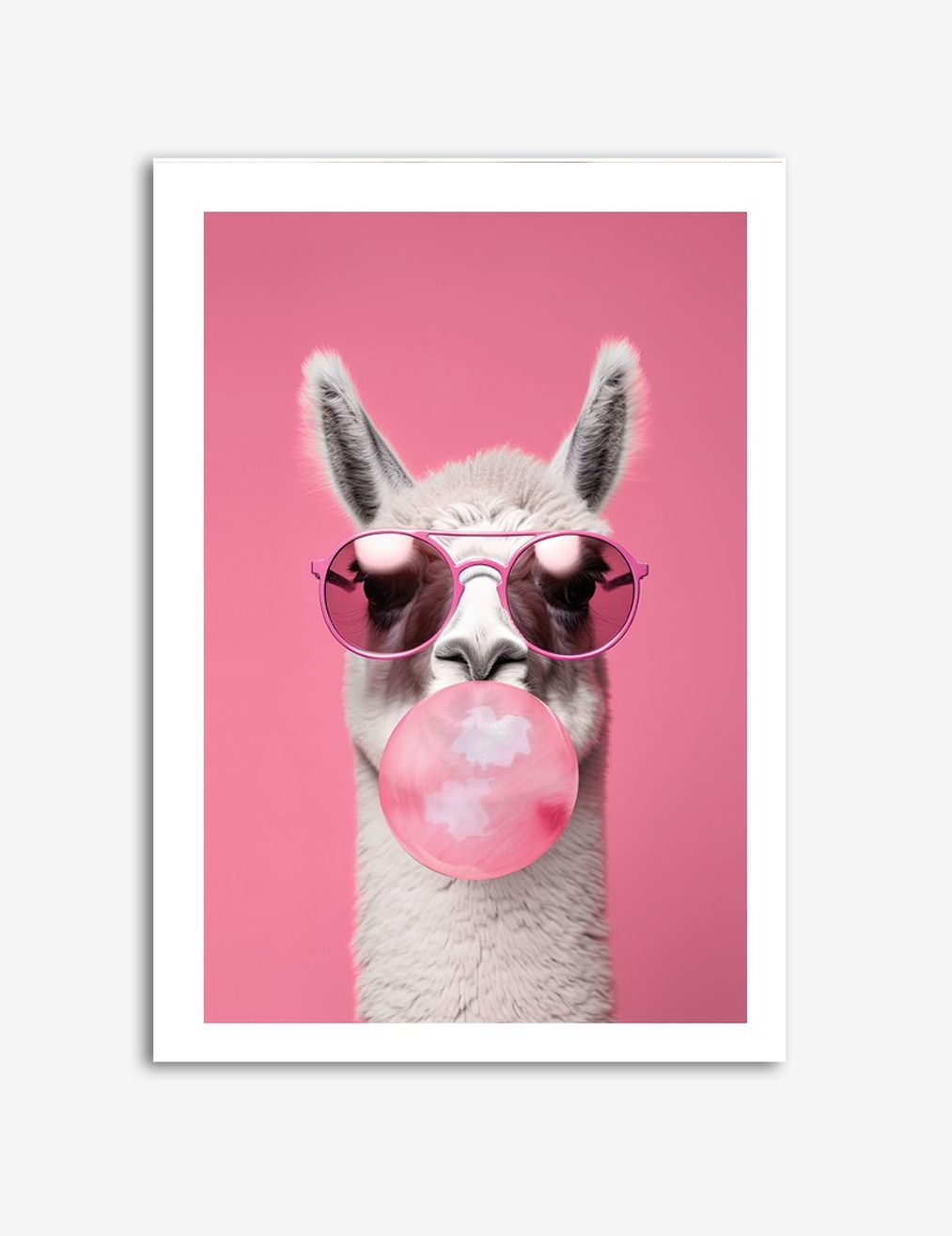 Bubblegum Lama Poster