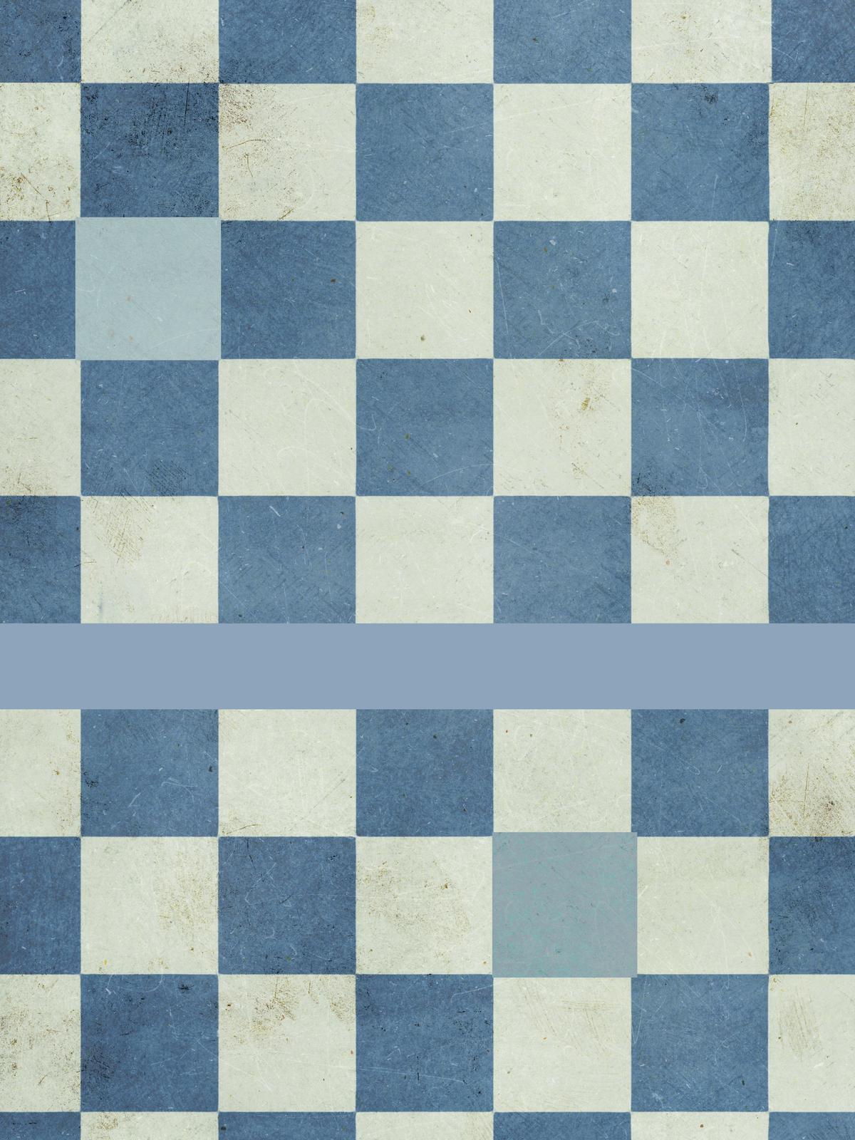 Poster - Blauw Geruit Ontwerp