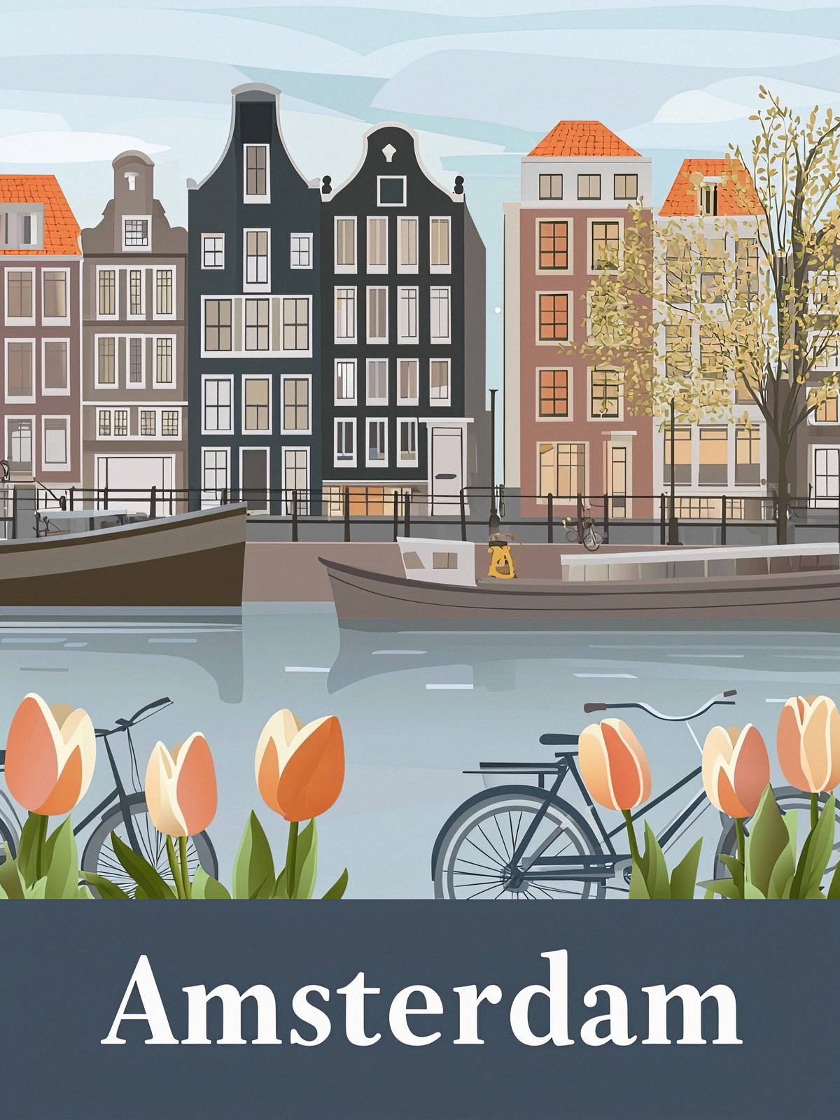Poster - Amsterdam Stadsgezicht