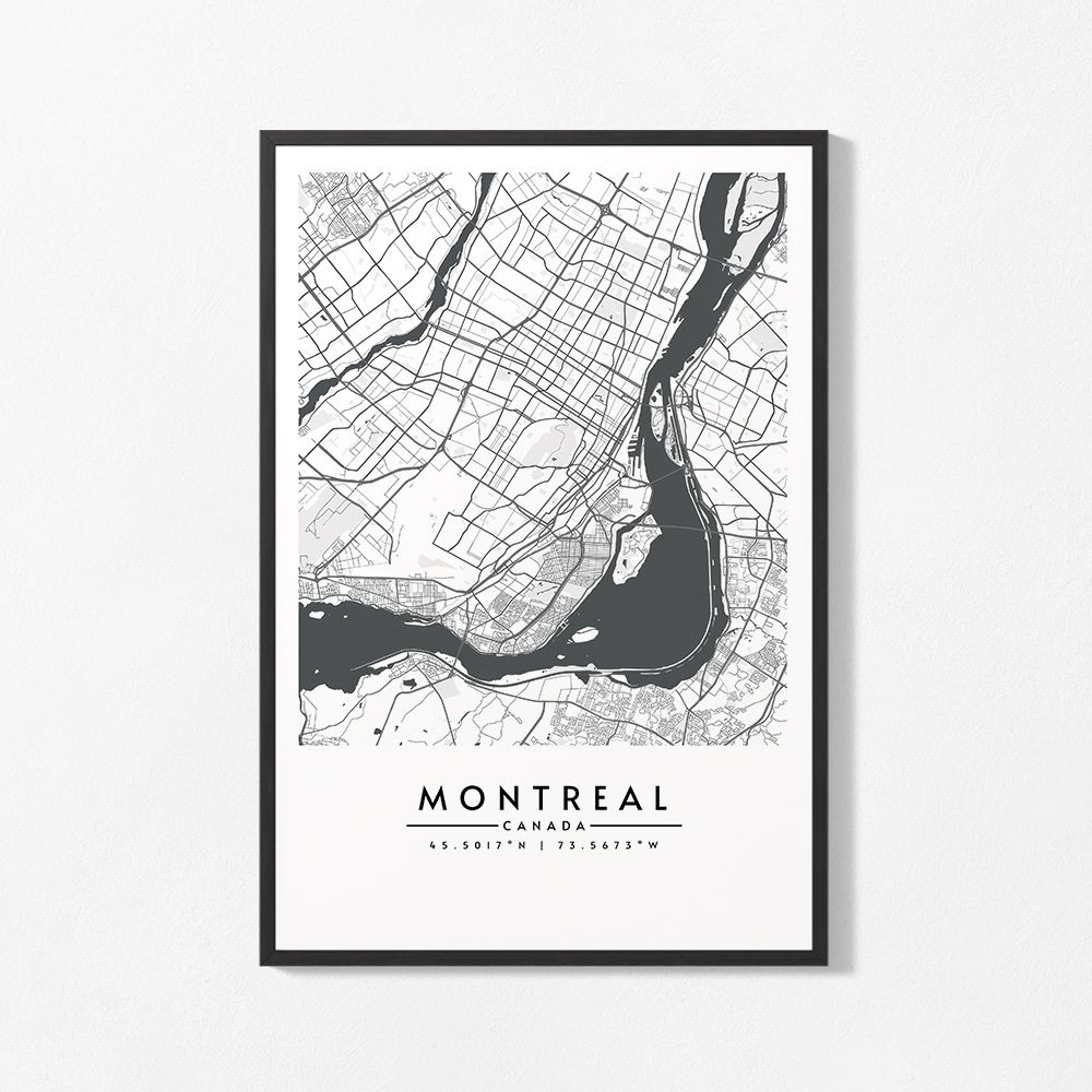 Poster - Montreal Kaart
