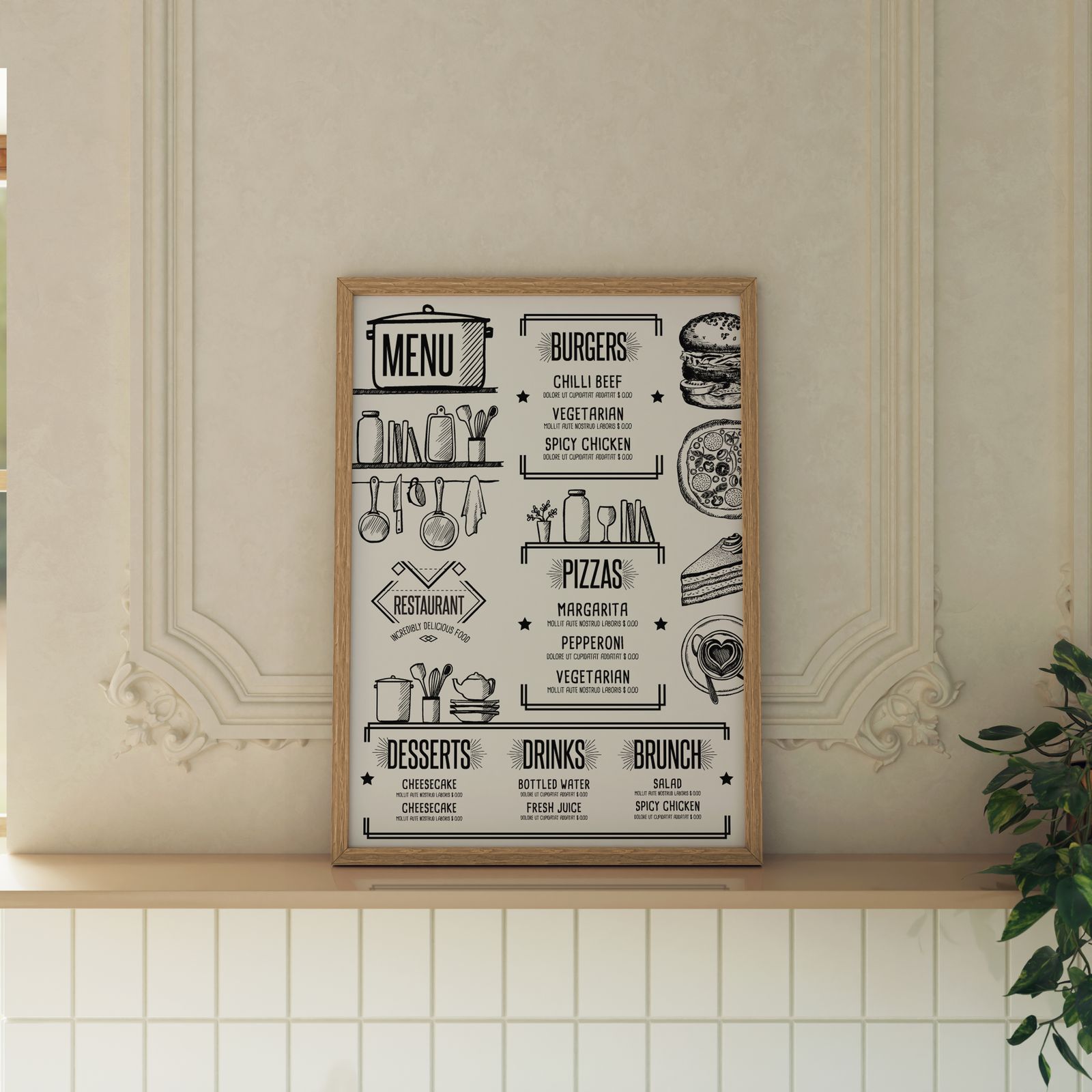 Poster - Restaurantmenu