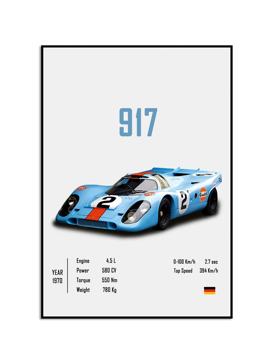 Poster - Klassieke Auto 917