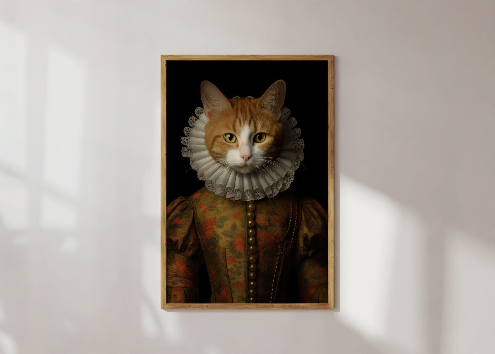 Poster - Kat in Victoriaans Kostuum