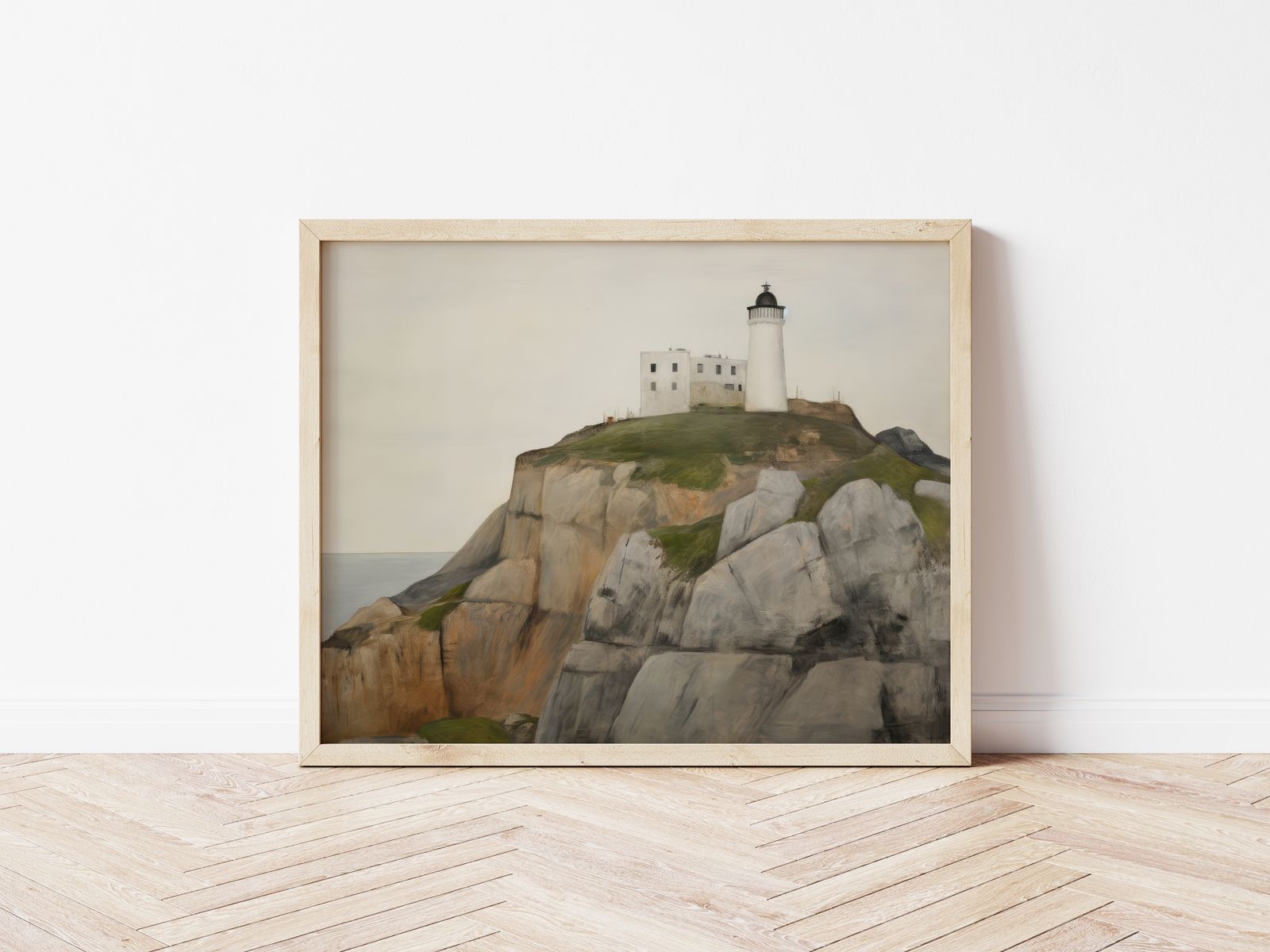 Poster - Vuurtoren op rots