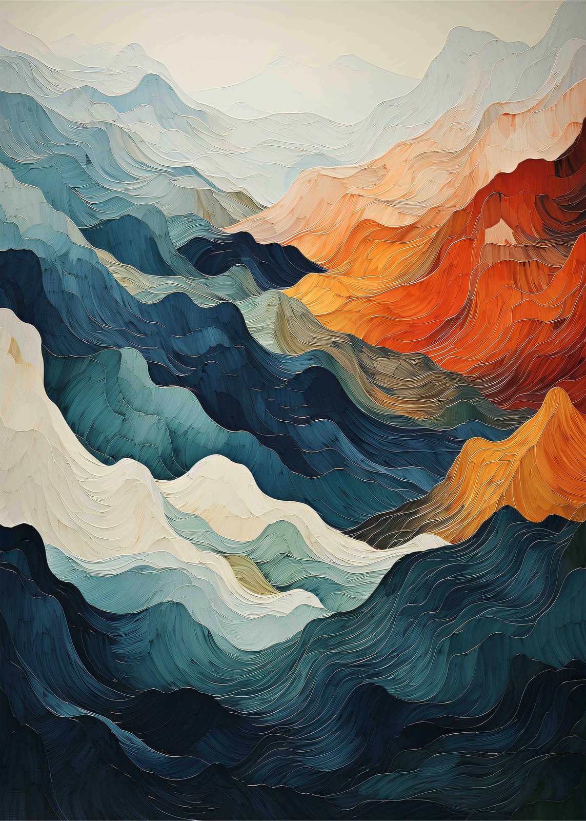 Poster - Abstract Landschap