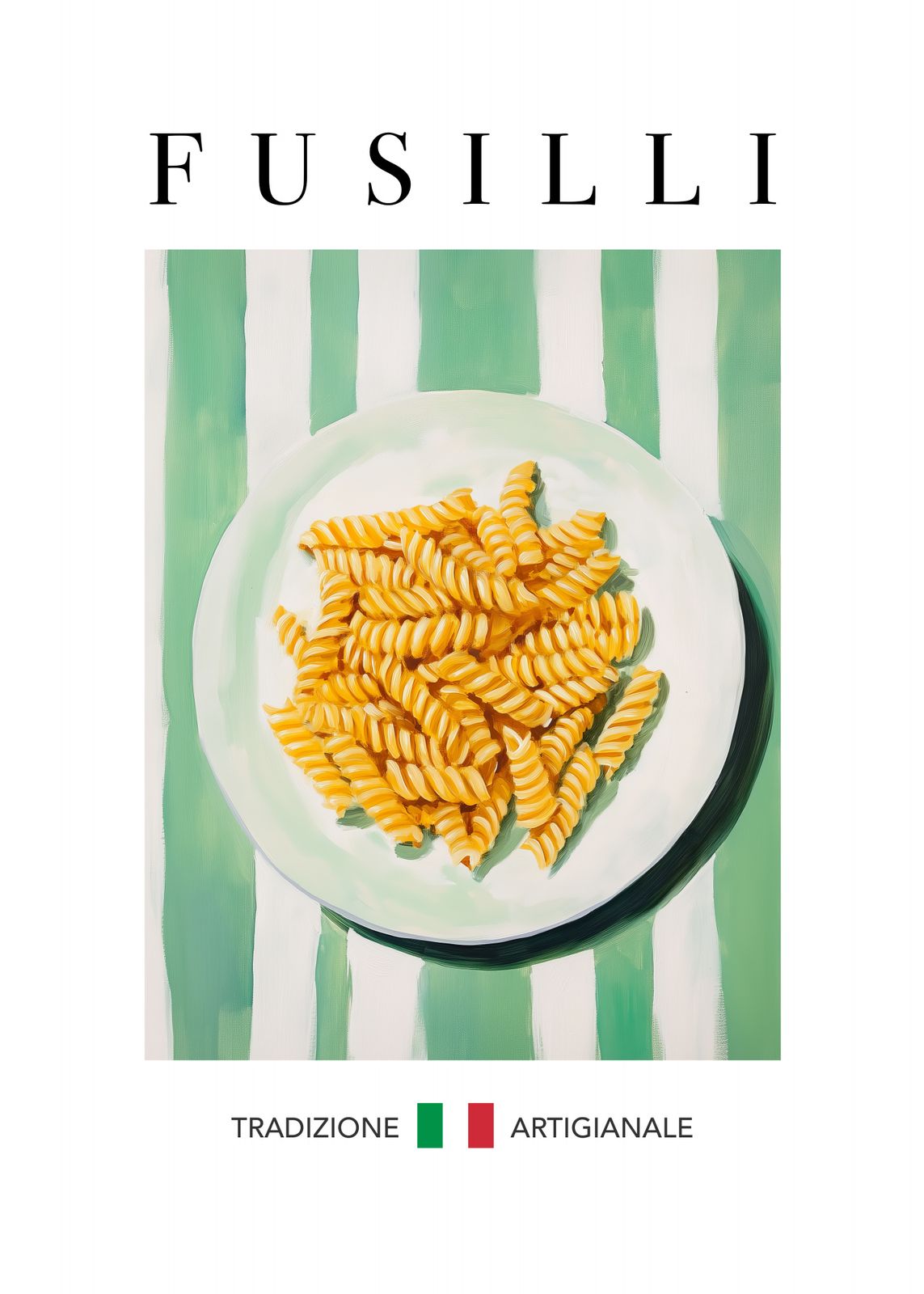 Poster - Fusilli Pasta Illustratie