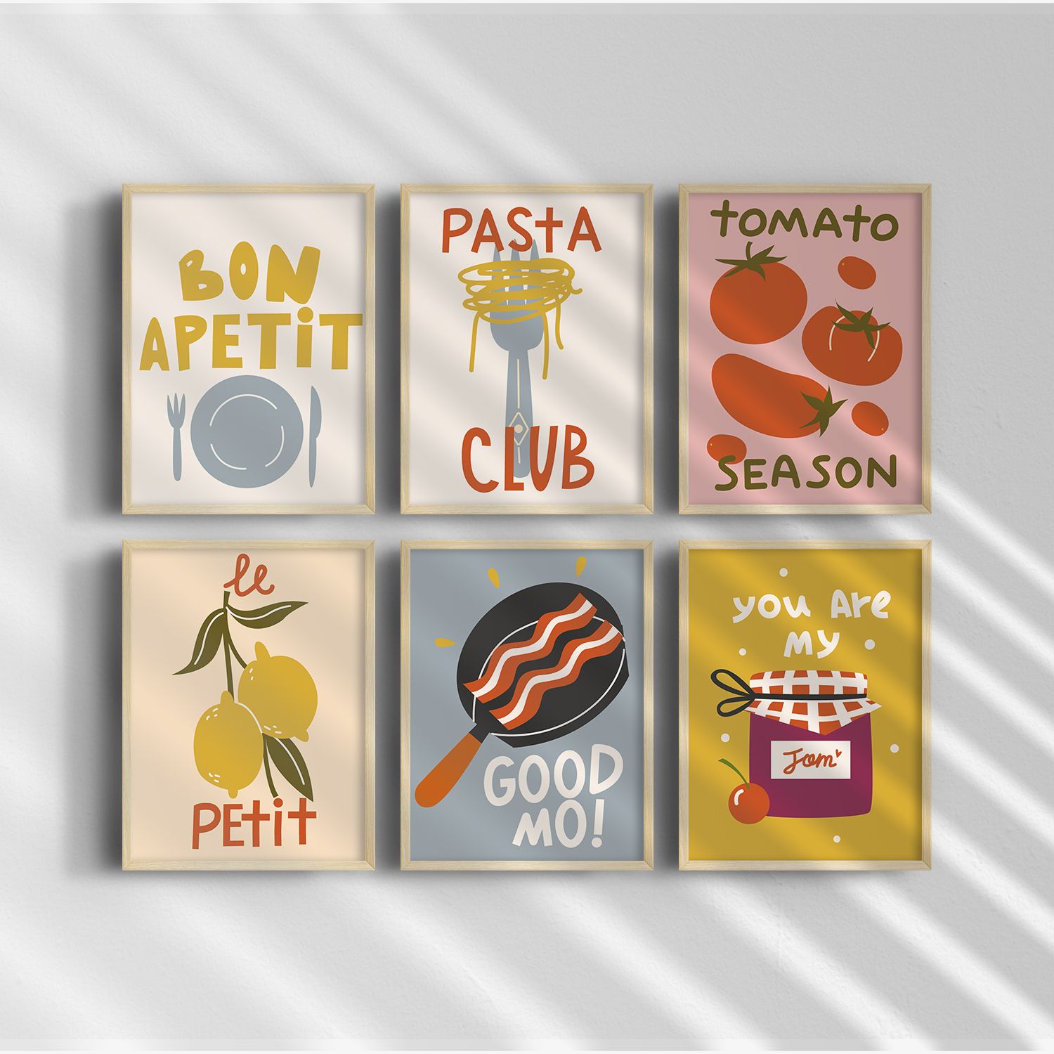 Poster - Keuken Kunst / Set van 6