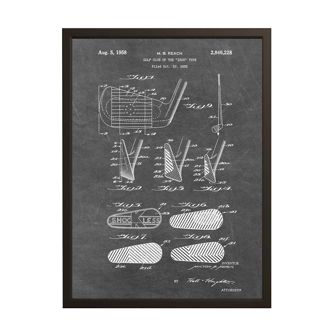 Octrooitekening Poster - Golfclub