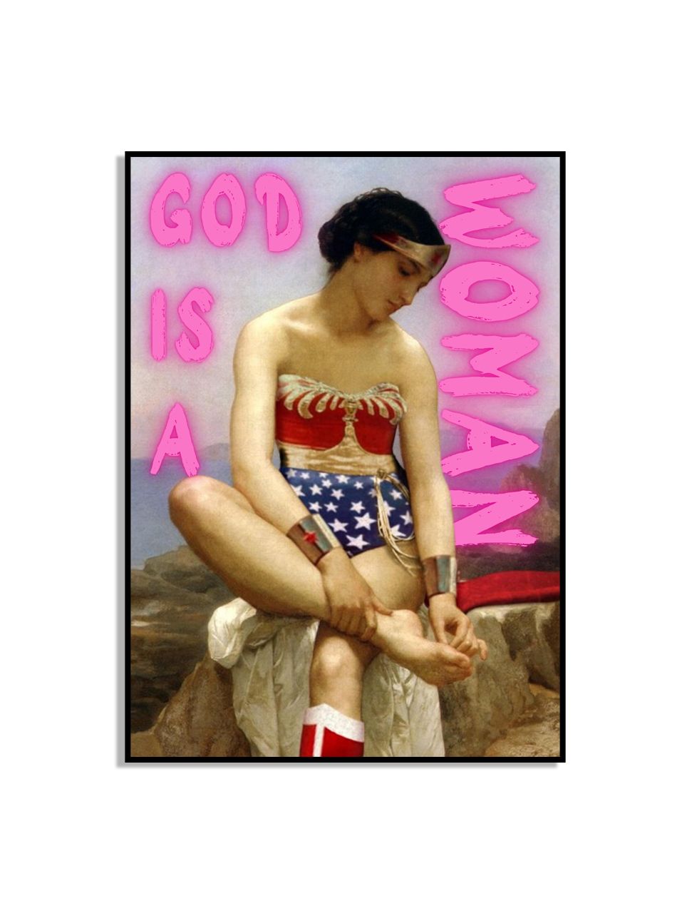 God is een vrouw poster