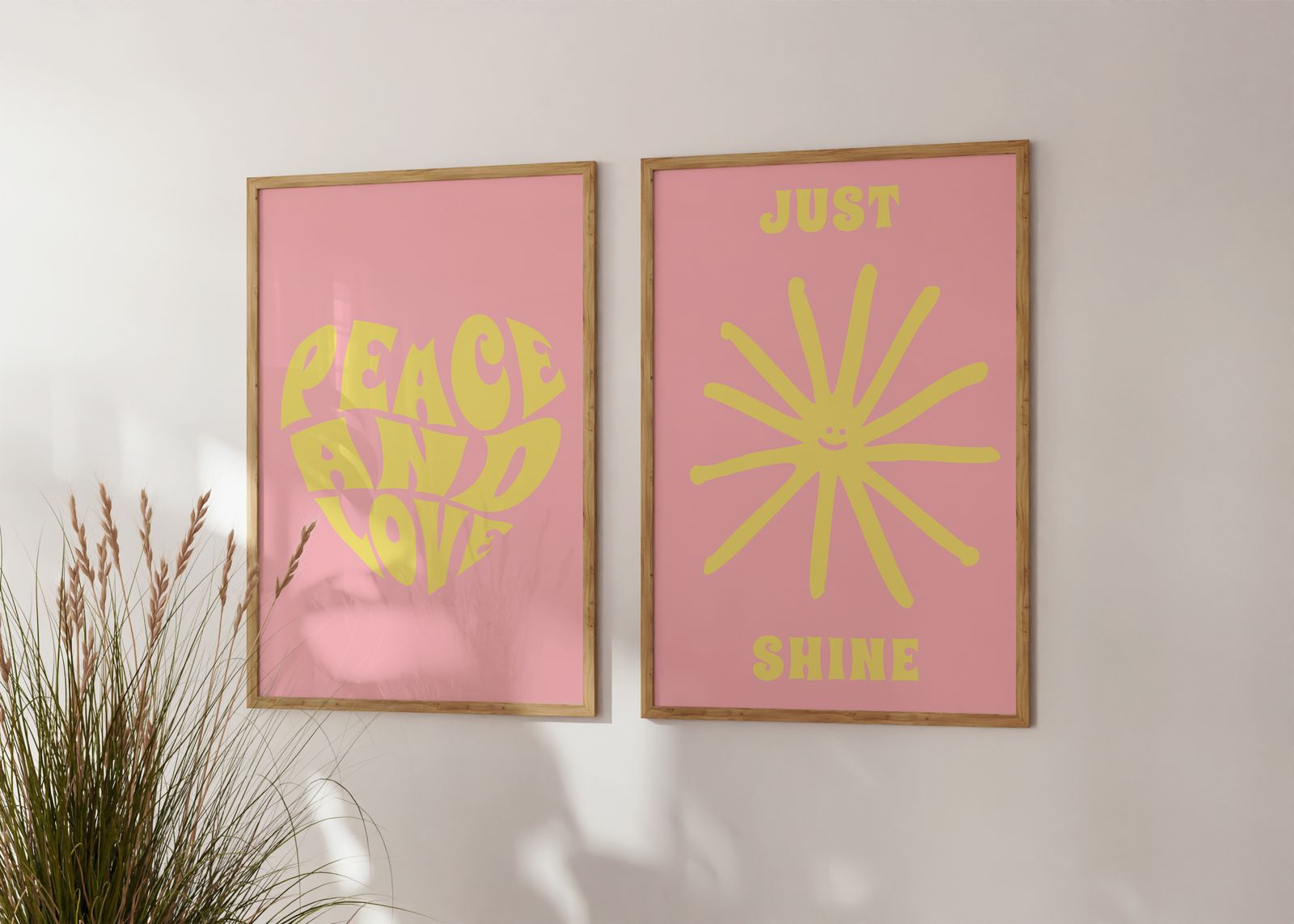 Poster - Just Shine & Peace / Set of 2