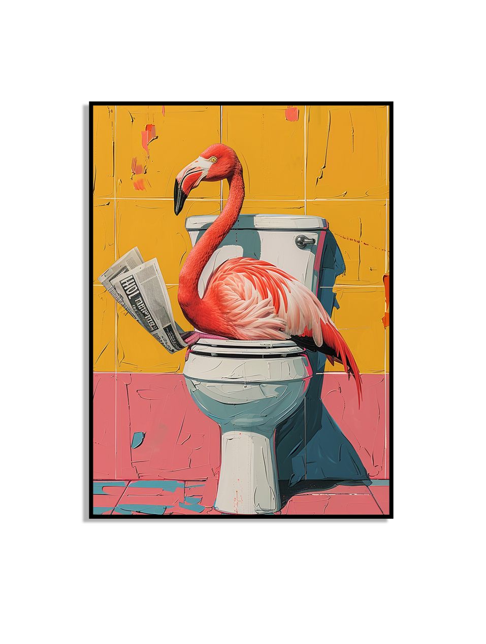 Flamingo Badkamer Humor Poster