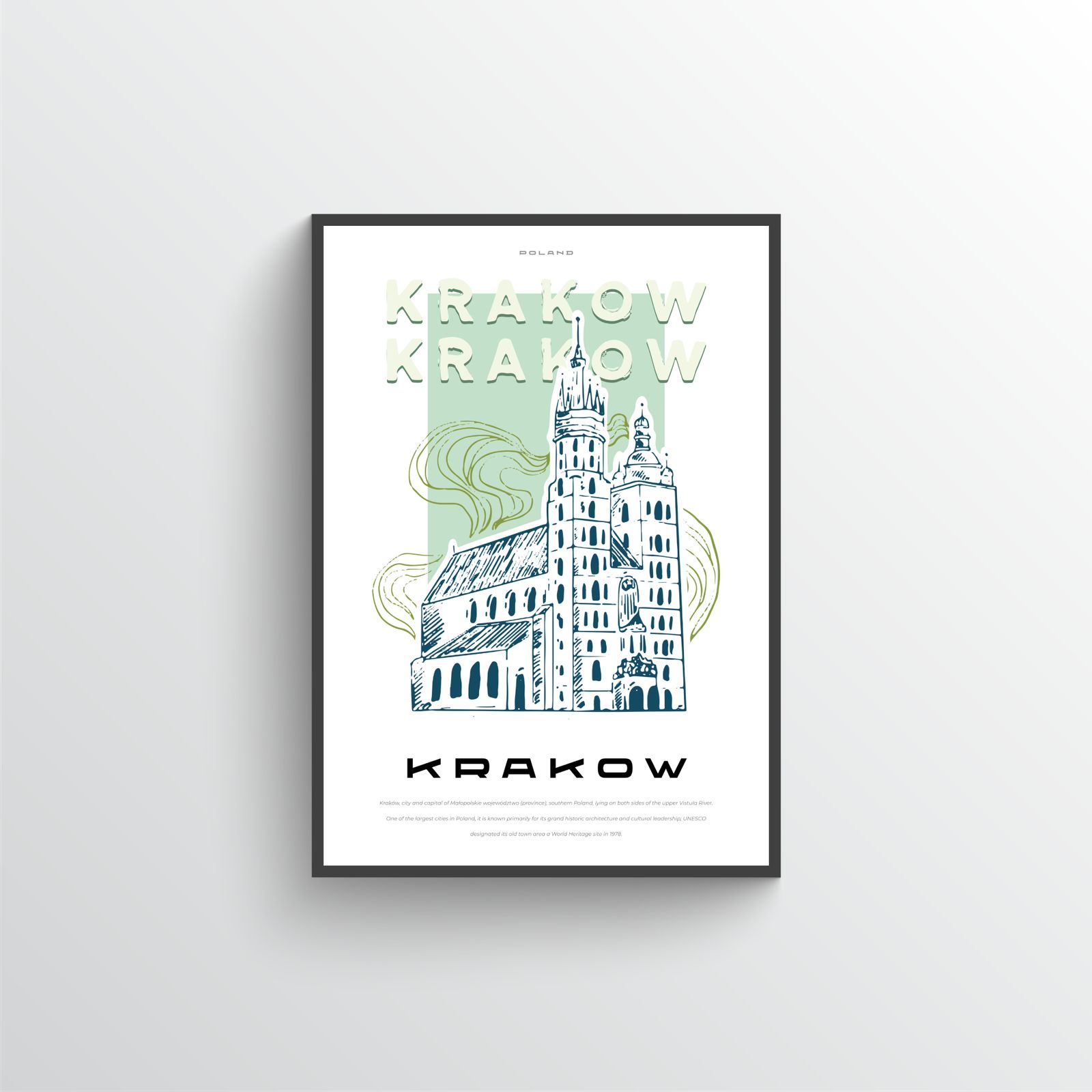 Krakau Polen Stadsgezicht Poster