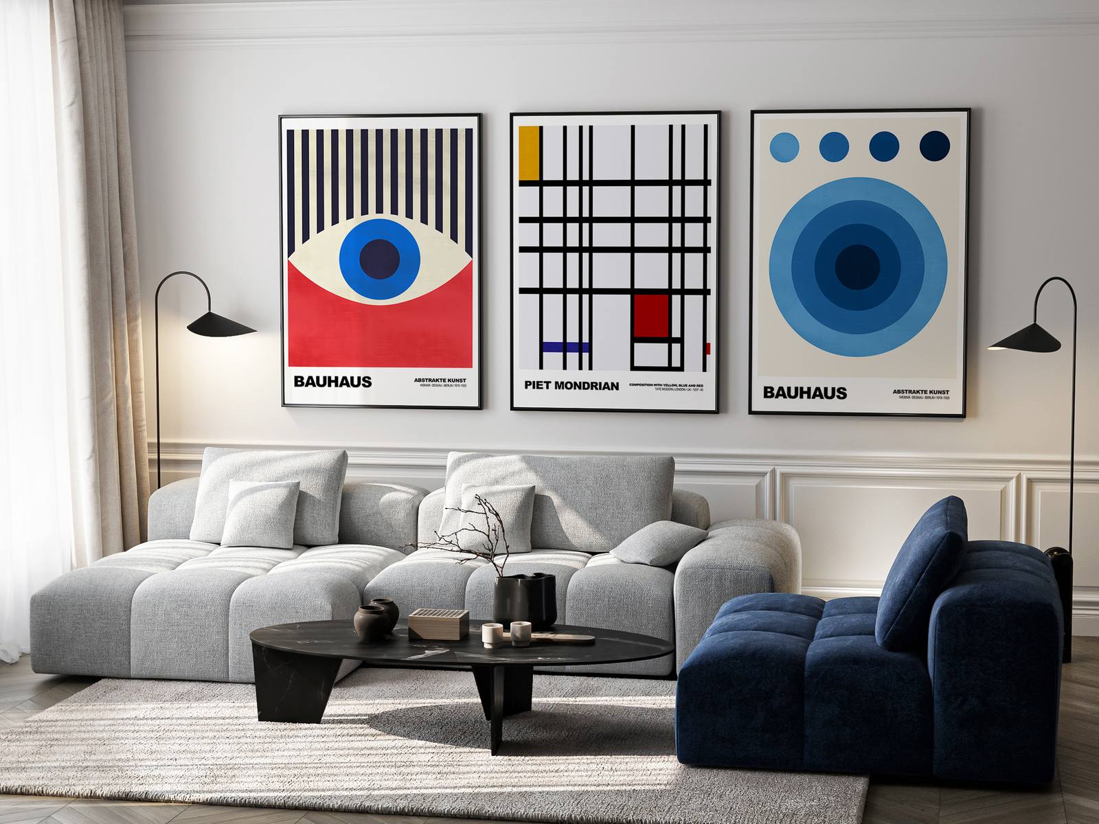 Poster - Bauhaus kunstcollectie / Set van 3