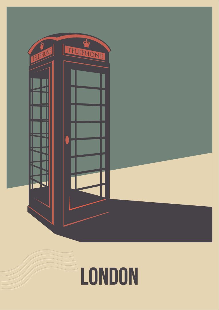 Londen Telefooncel Poster