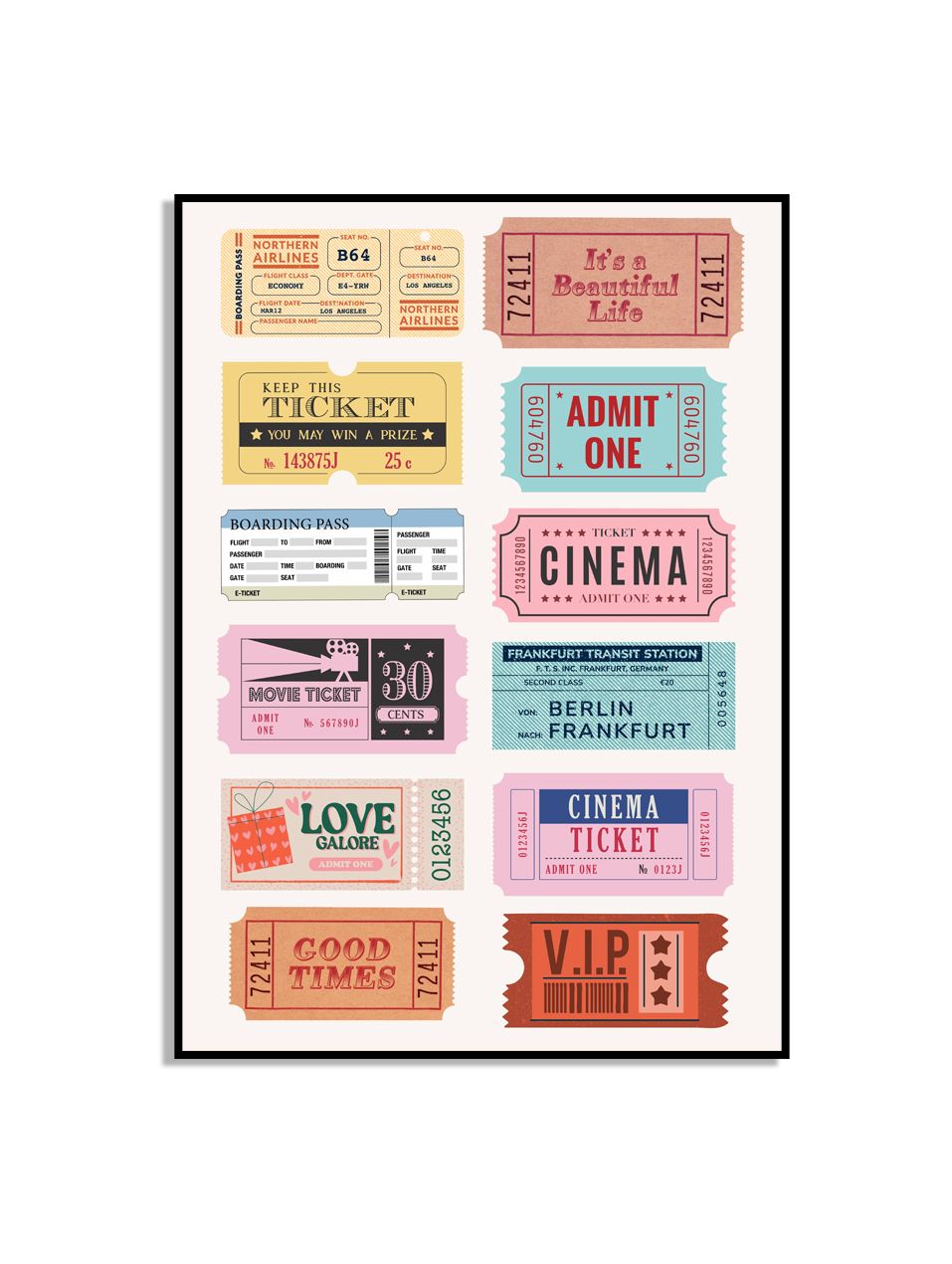 Retro-kaarten Collage Poster