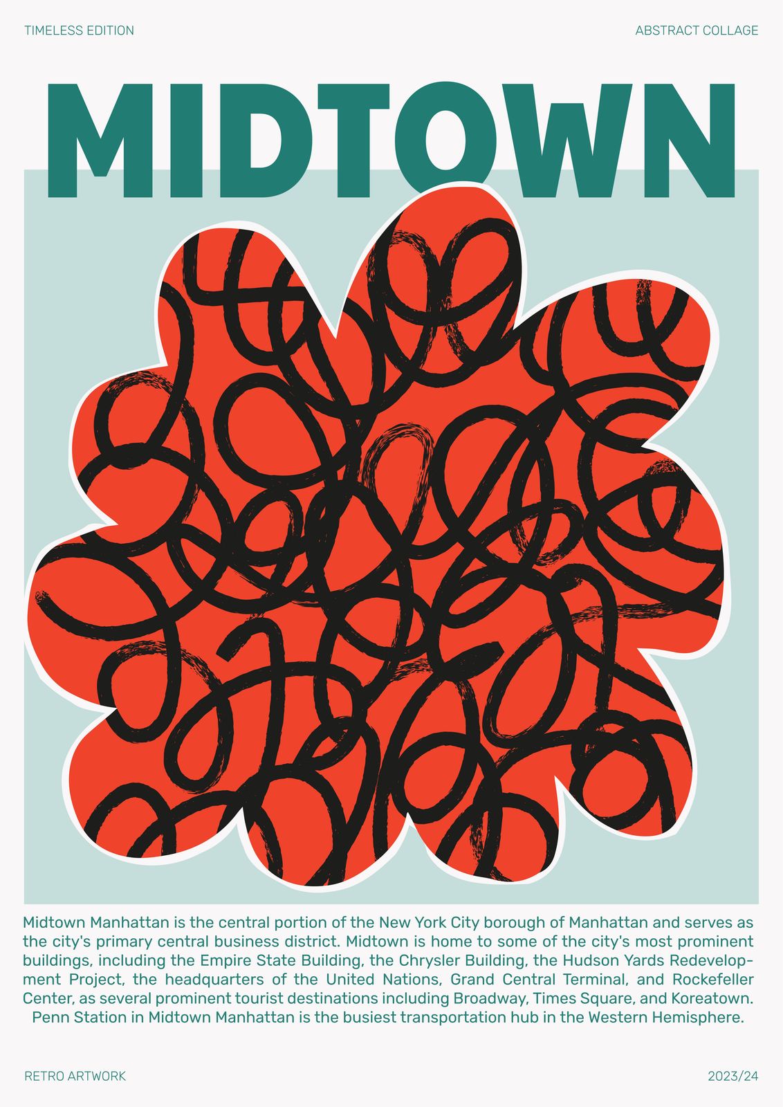 Poster - Midtown Abstract Collage